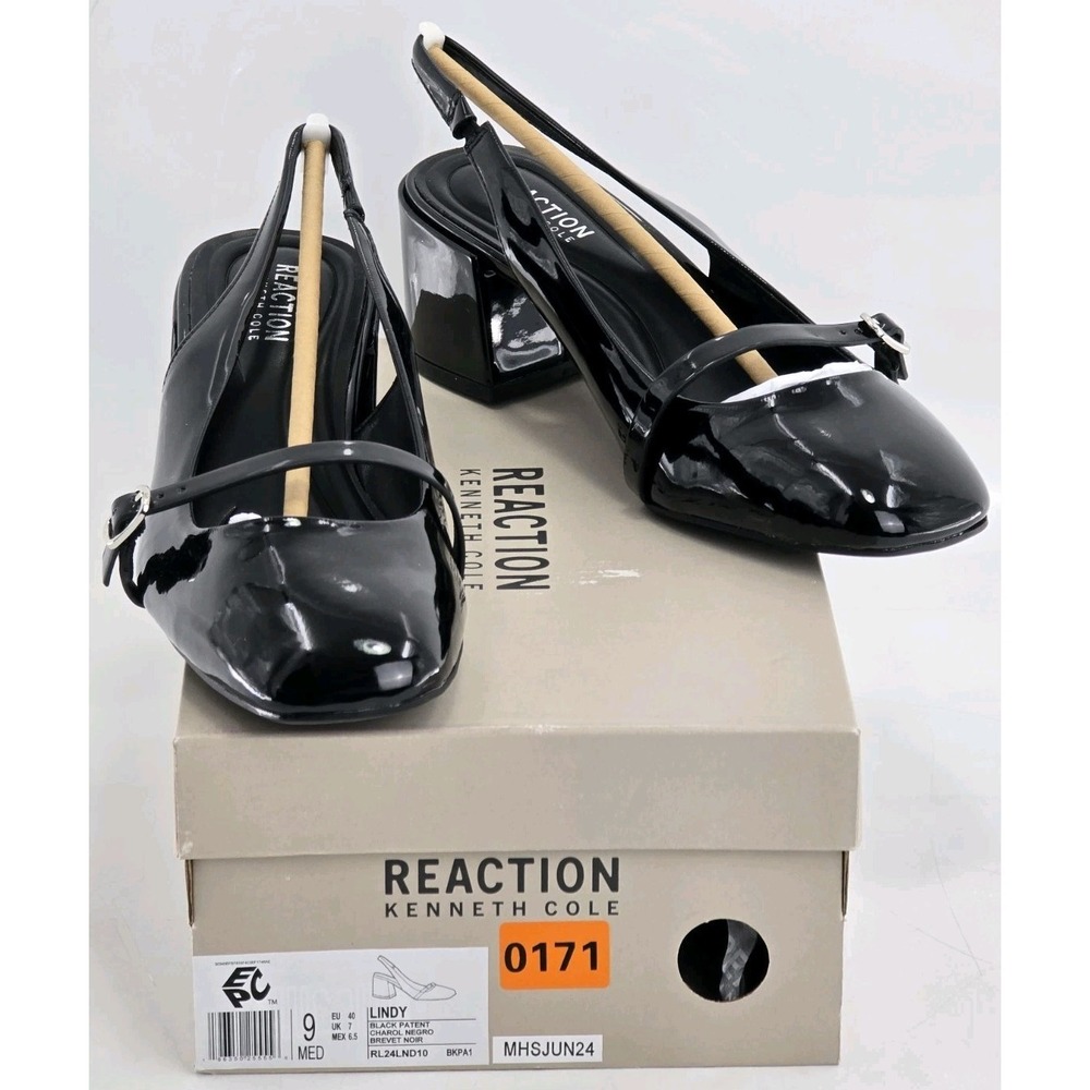 Kenneth Cole REACTION Women's‎ Lindy Mary Jane Sandal  Size 9  M Black
